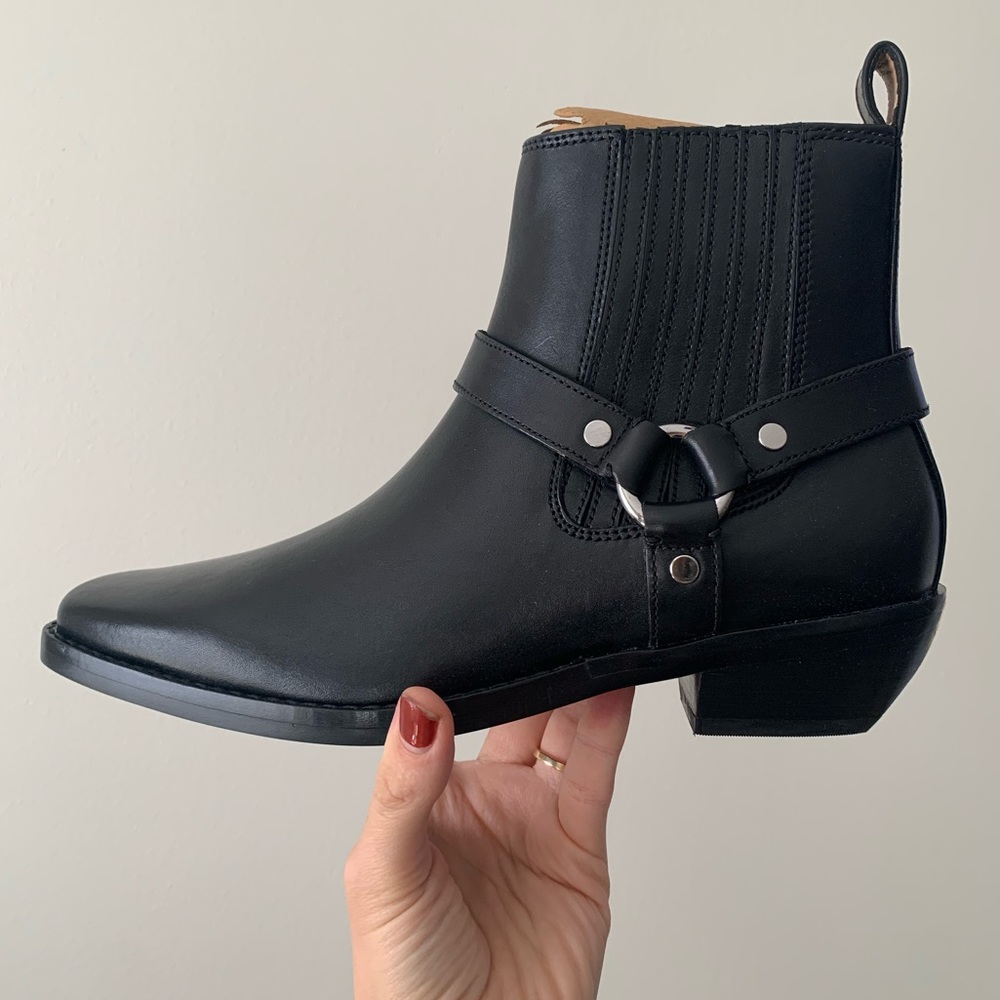 MADEWELL Women’s Santiago western ankle boot in leather (NEW IN BOX)